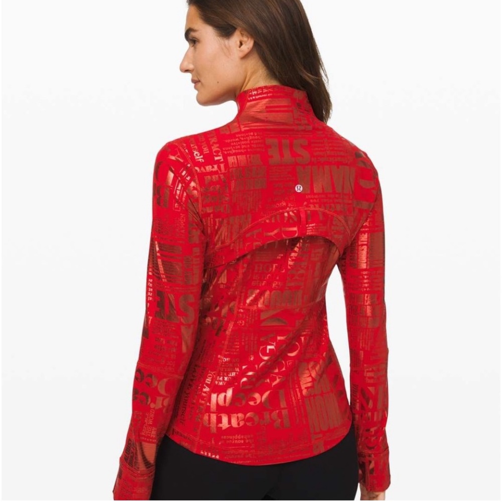 Lululemon Define Jacket in “Manifesto” Red color